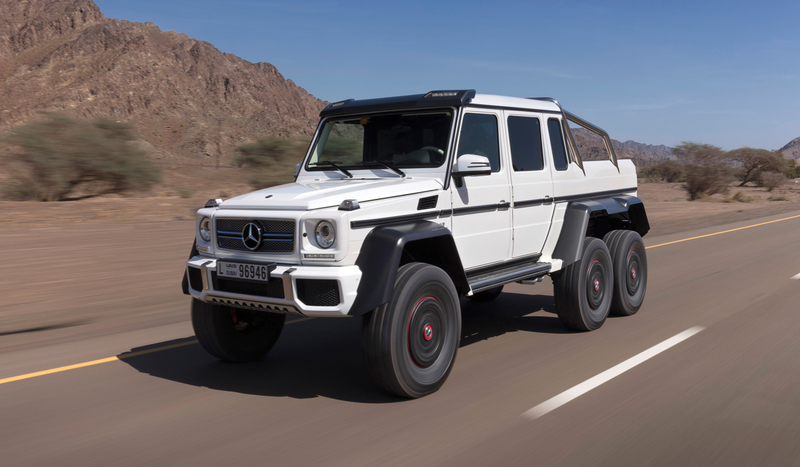 Illustration for article titled Here Is The Outrageous Mercedes G63 AMG 6x6 In All Its Six-Wheeled Glory